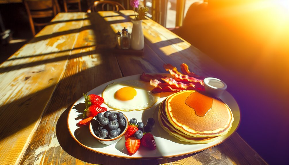 hearty breakfast with variety