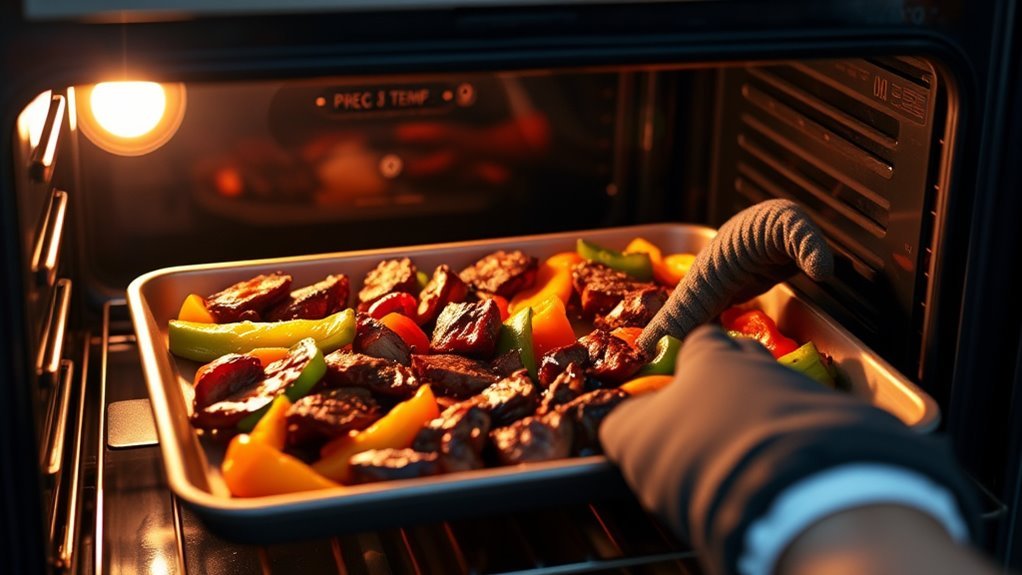 bake beef fajitas properly