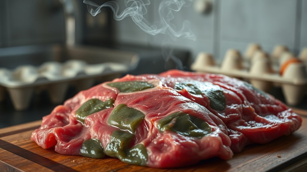 beef spoilage produces foul odors