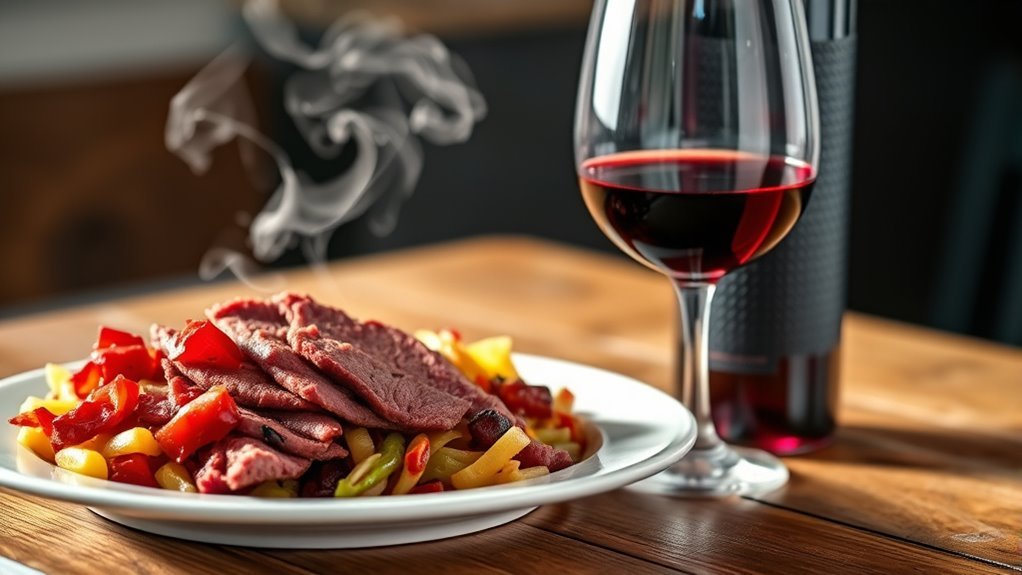 bold syrah complements hearty meat