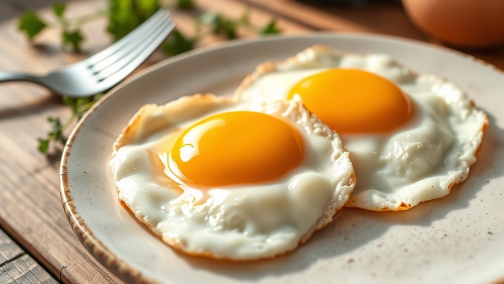 calories in two fried eggs