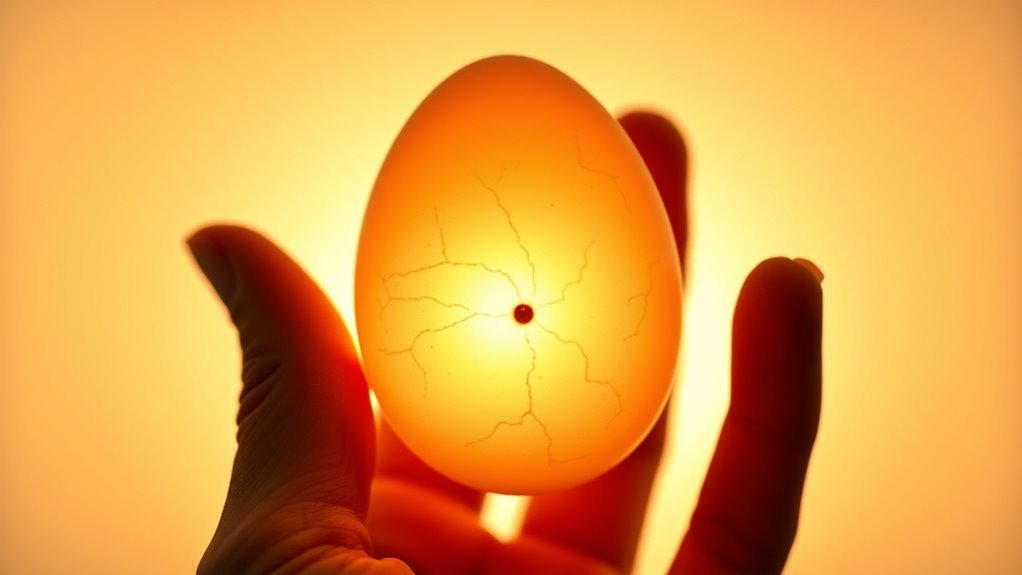 candling reveals embryo development