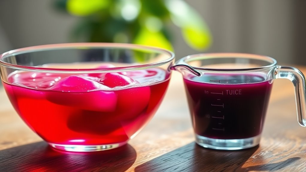 choose natural dye free juices