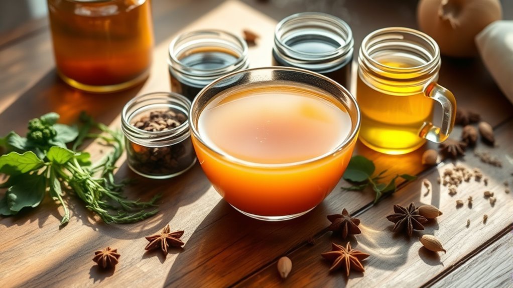 clarified flavorful beef broth