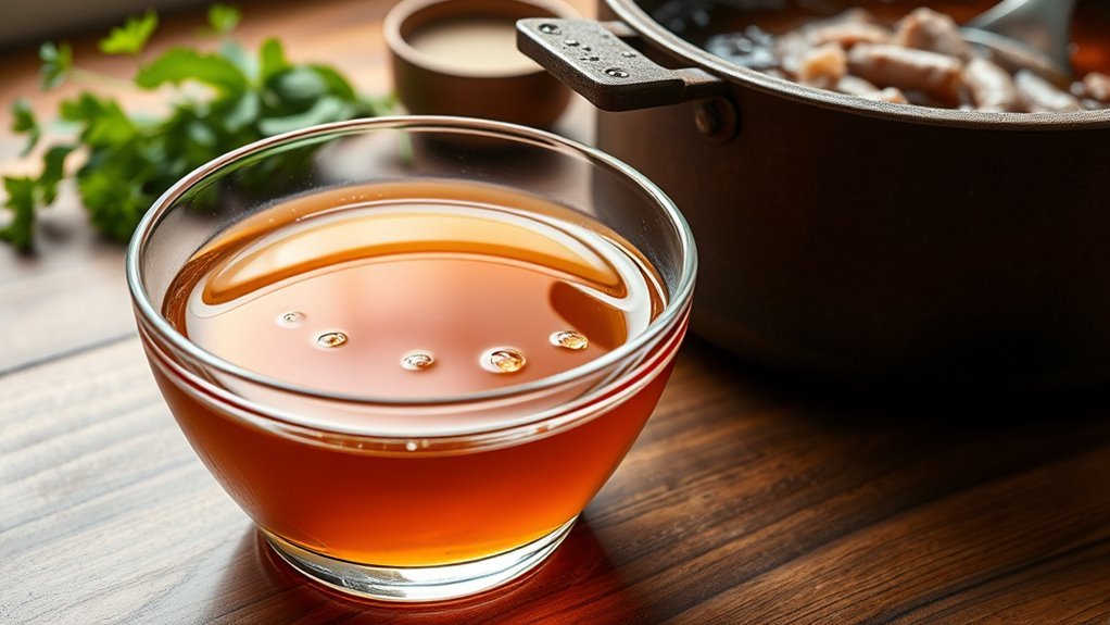 clarified refined beef broth