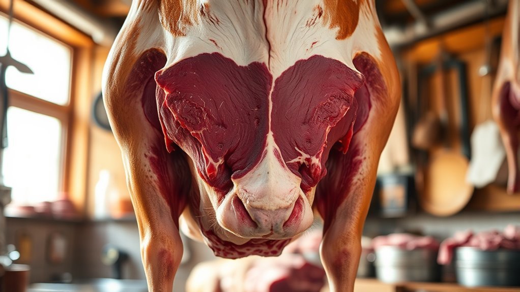 cow s chest muscle location