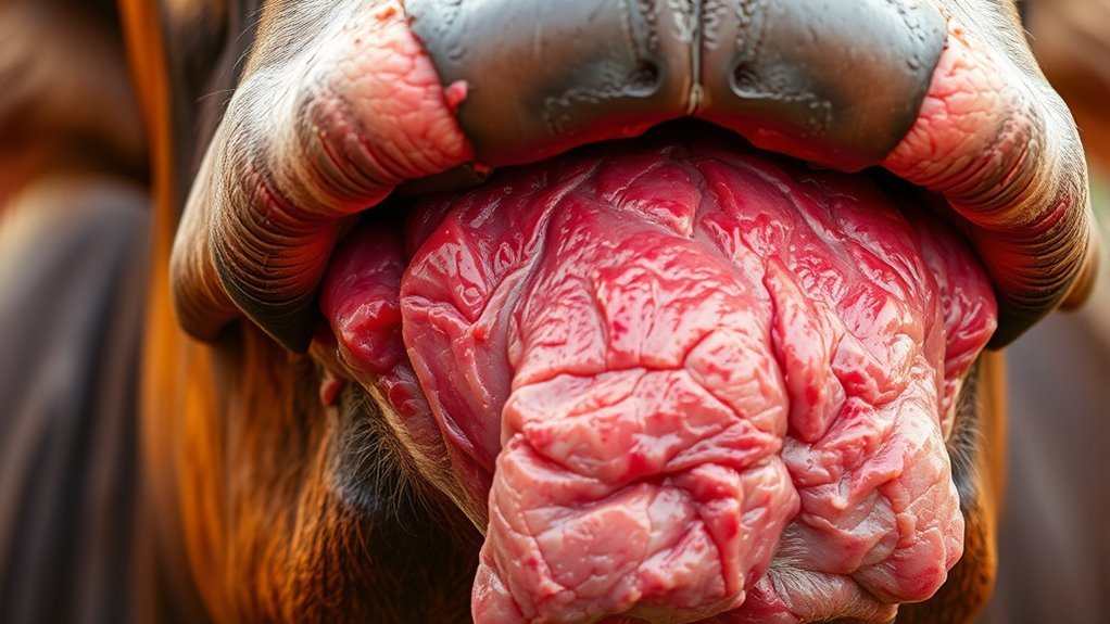 dense fibrous muscle texture