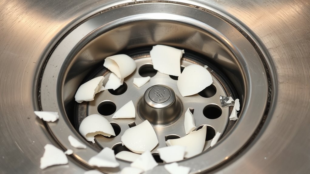 eggshells cause disposal damage