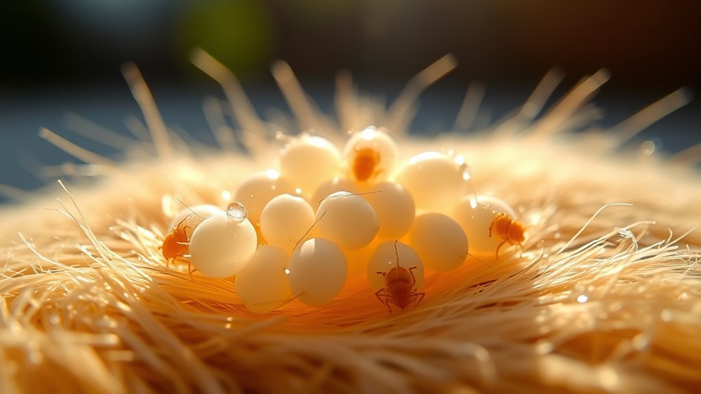 flea egg hatching conditions