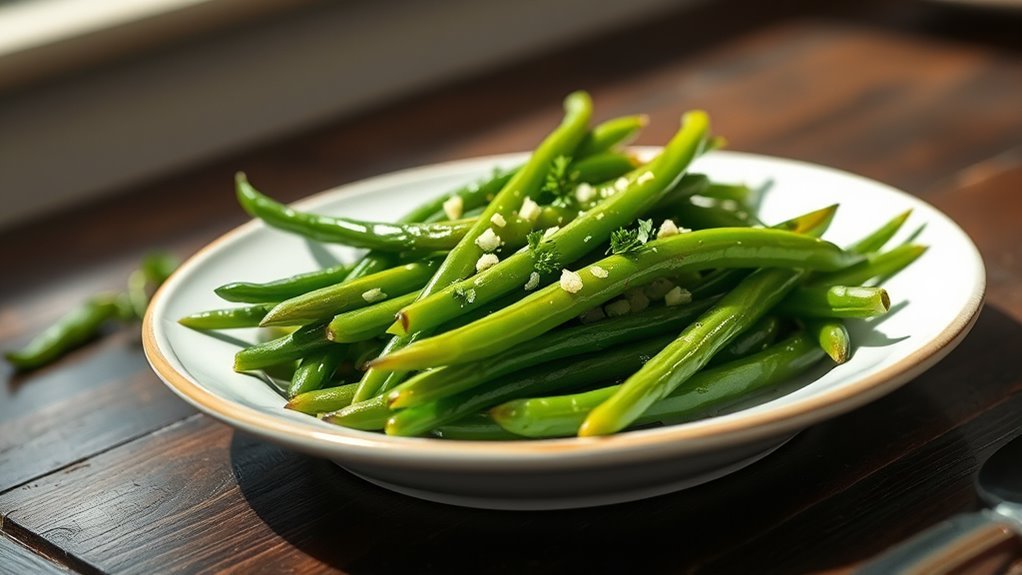 garlic green beans saut ed