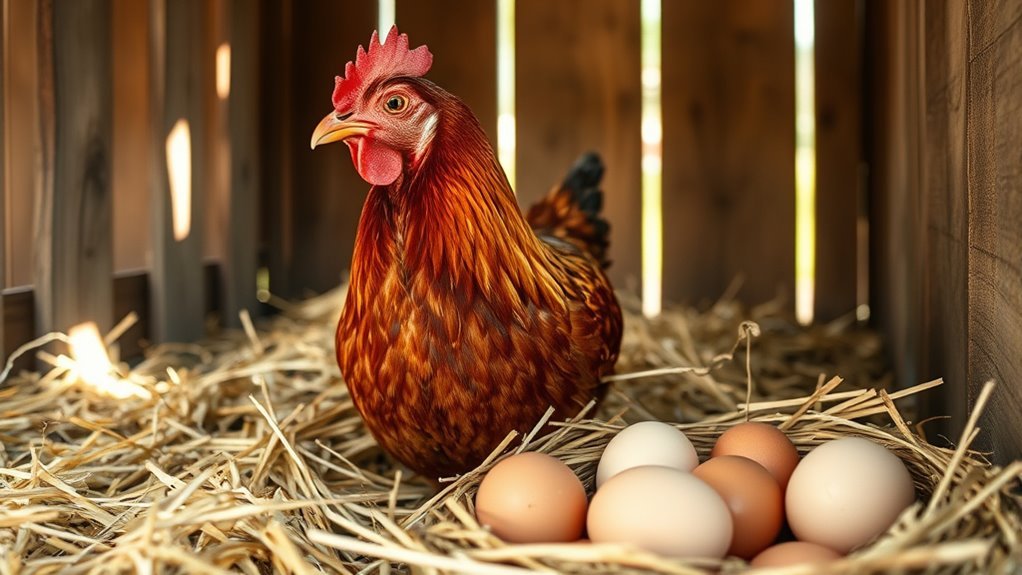 hens lay eggs periodically