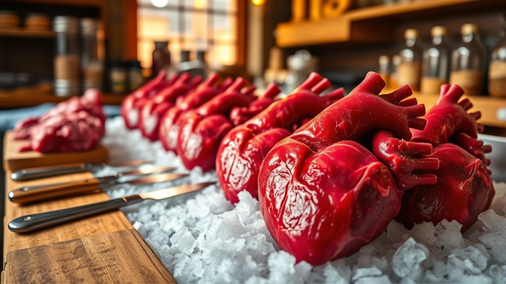 local shops offer fresh beef heart