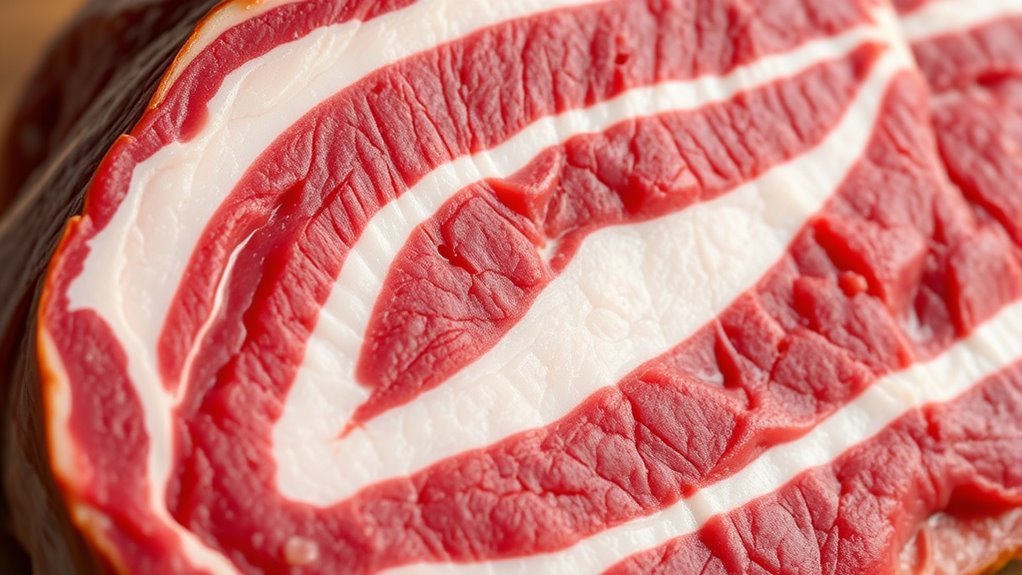 marbled fatty beef cut