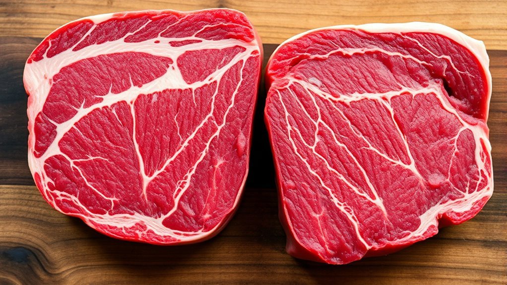 marbled vibrant even fat