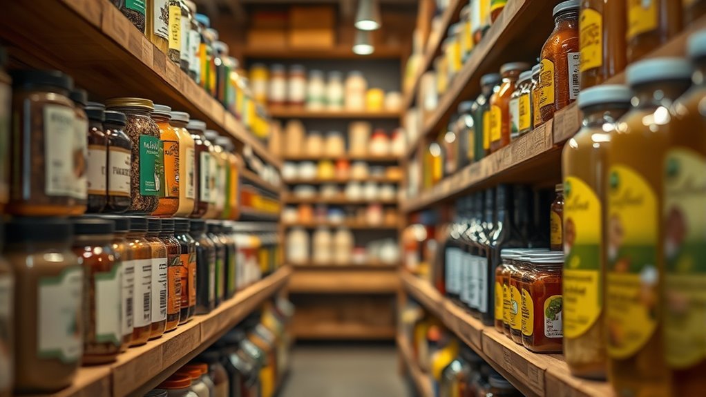 meat fat in grocery aisle