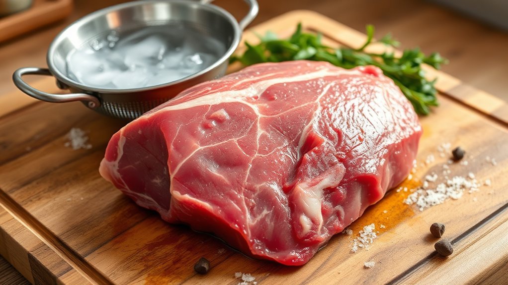 rinse corned beef thoroughly