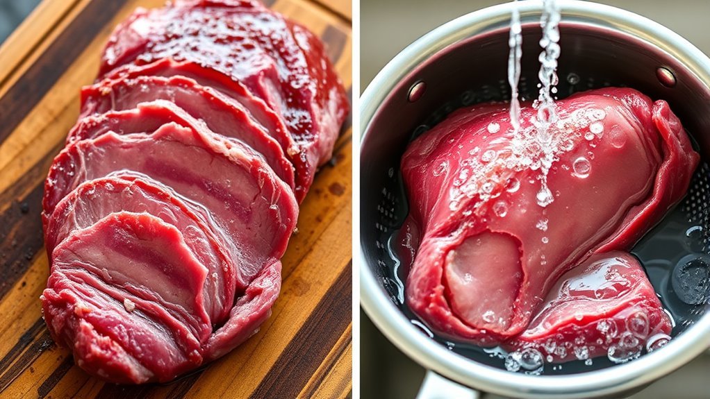 rinse to reduce surface salt