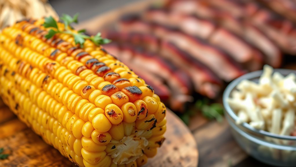 roast corn with butter