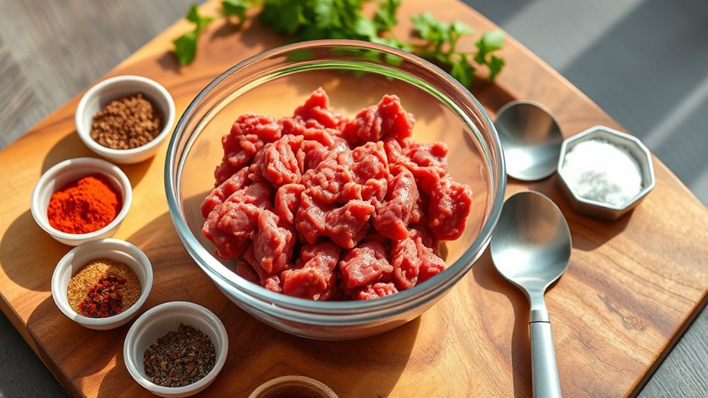 season beef for pizza