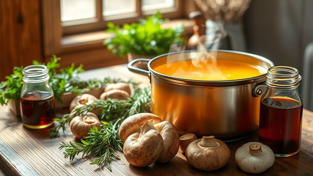 simmer bones with aromatics