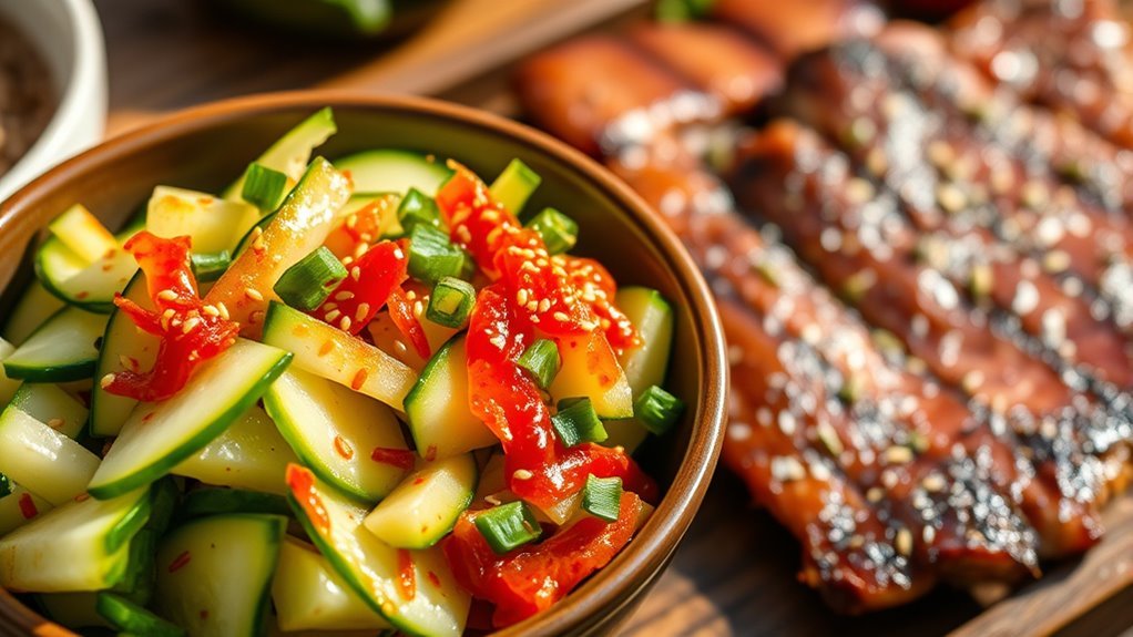spicy cucumber korean side