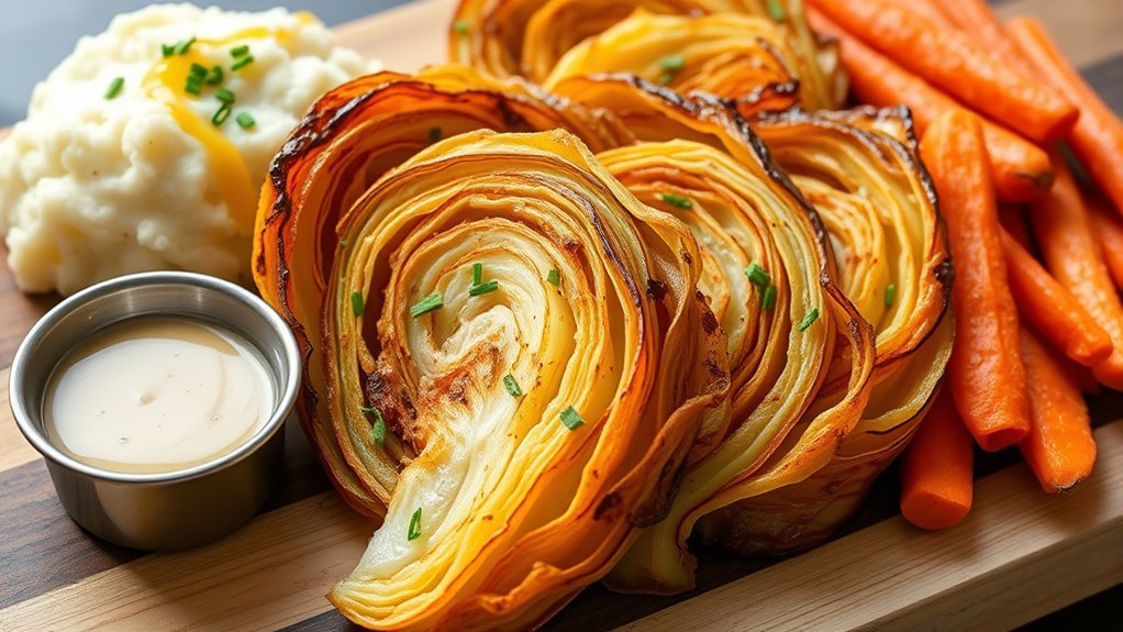 sweet caramelized roasted cabbage