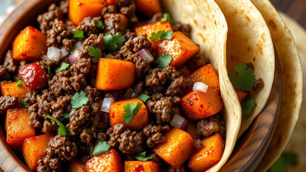 sweet potato beef taco filling