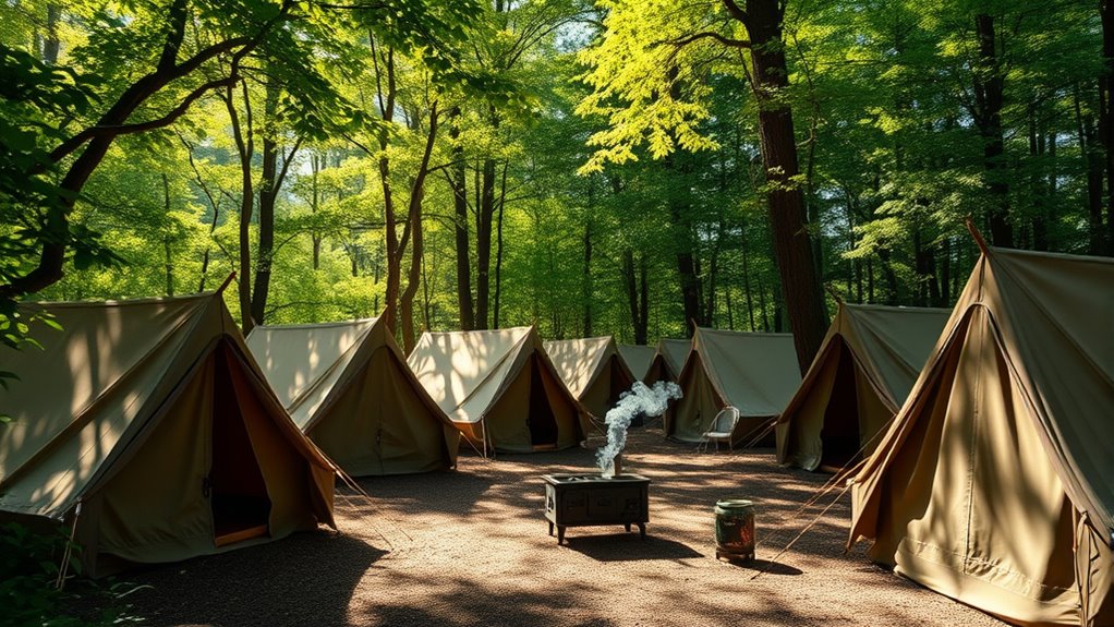 canvas tents with stove jack