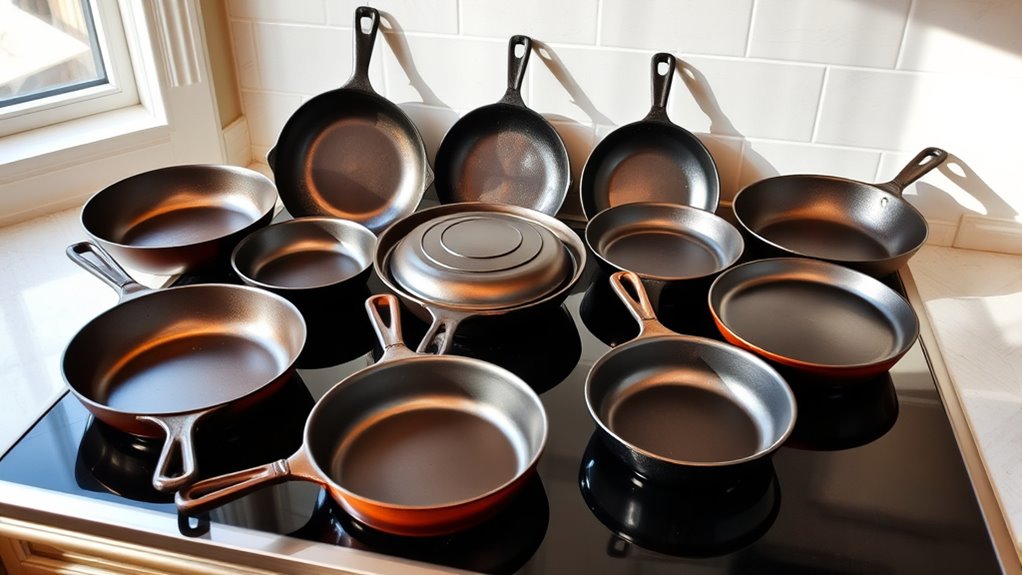 cast iron skillets selection