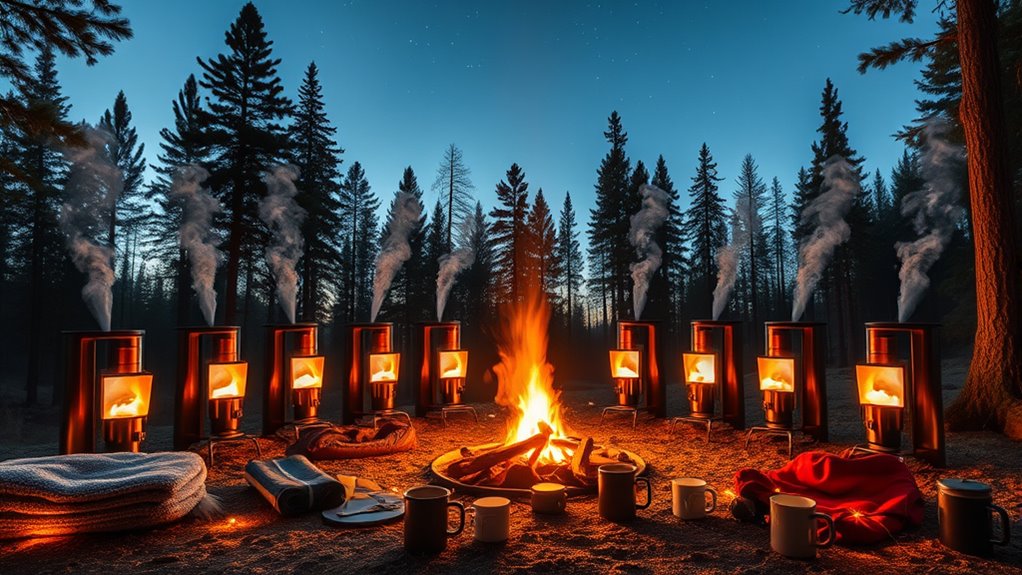 cozy outdoor tent stoves