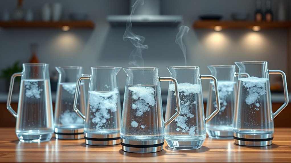 stylish boiling glass kettles