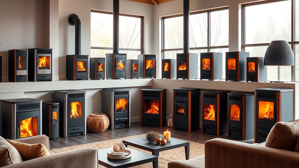 stylish pellet stoves selection