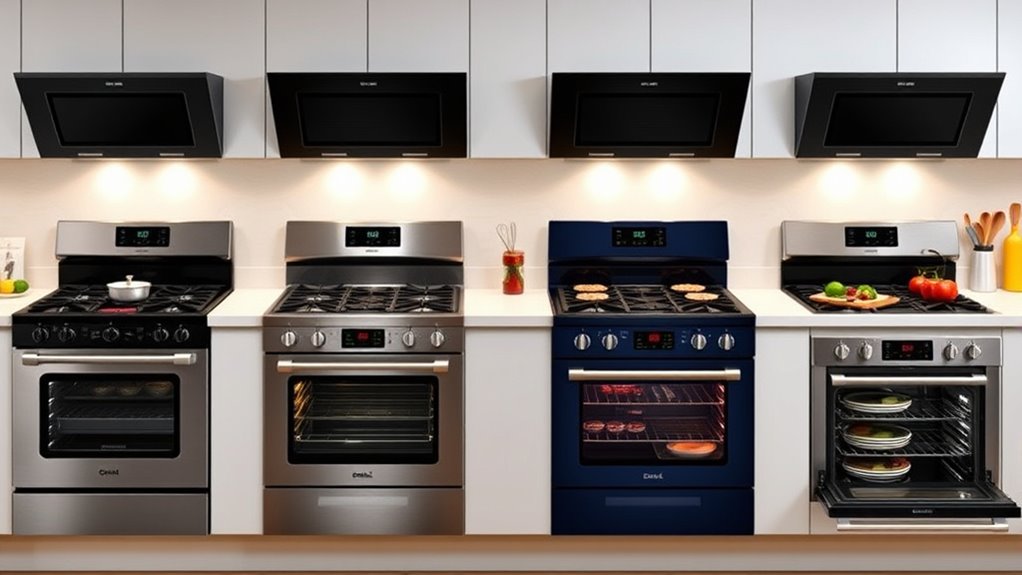 top double oven gas stoves