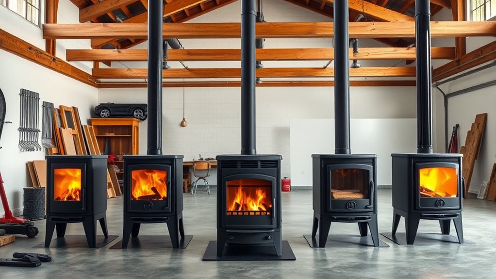 top garage wood stoves