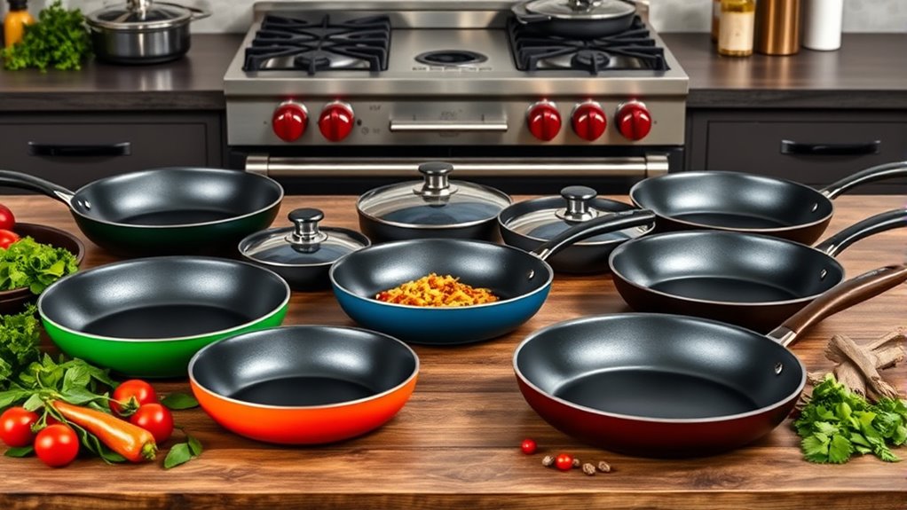 top gas stove fry pans