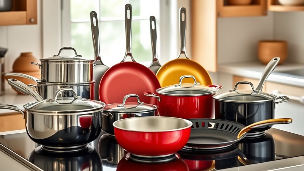 top glass stove pans