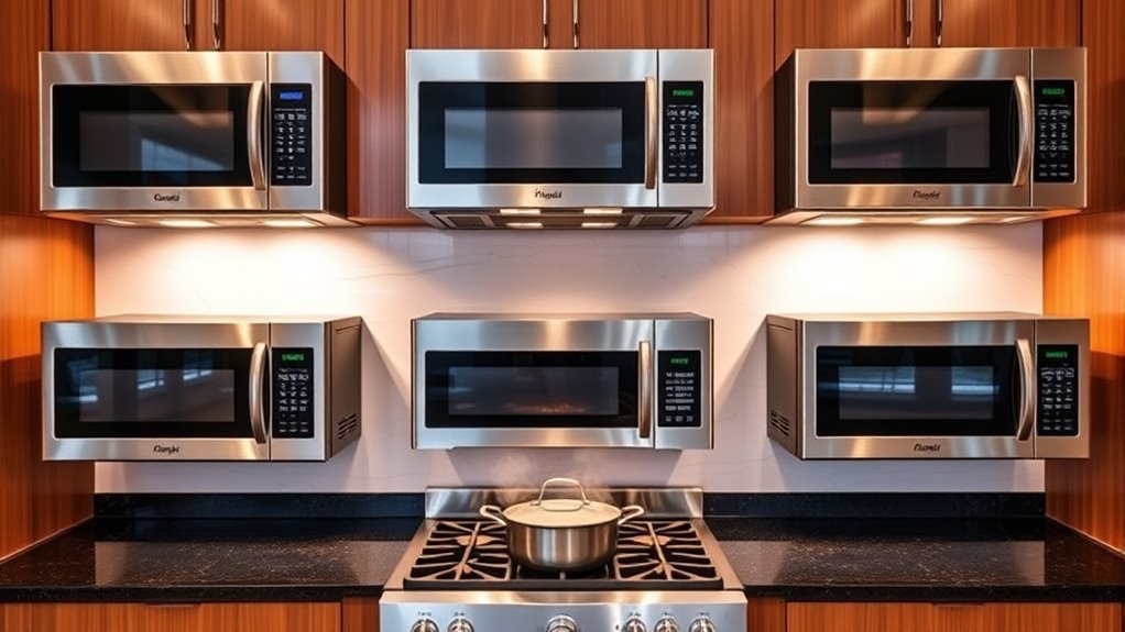 top over stove microwaves
