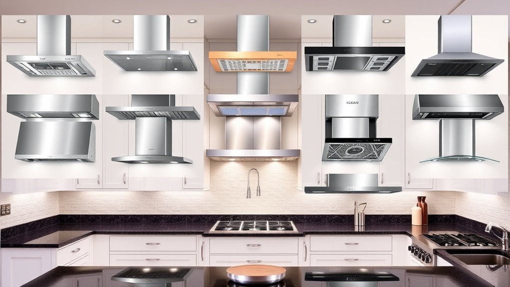 top stove hood selections