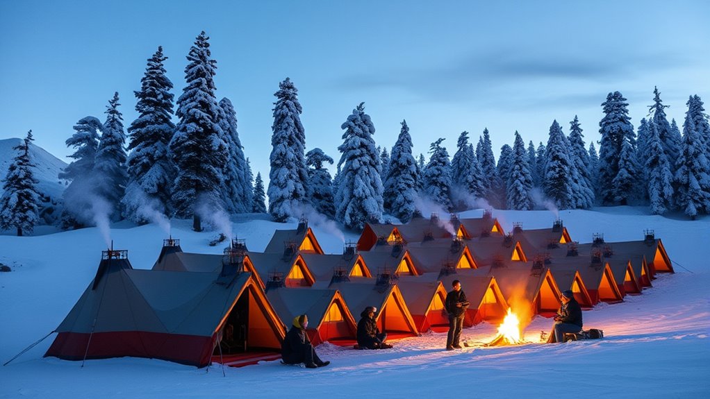 cold weather tents with stoves